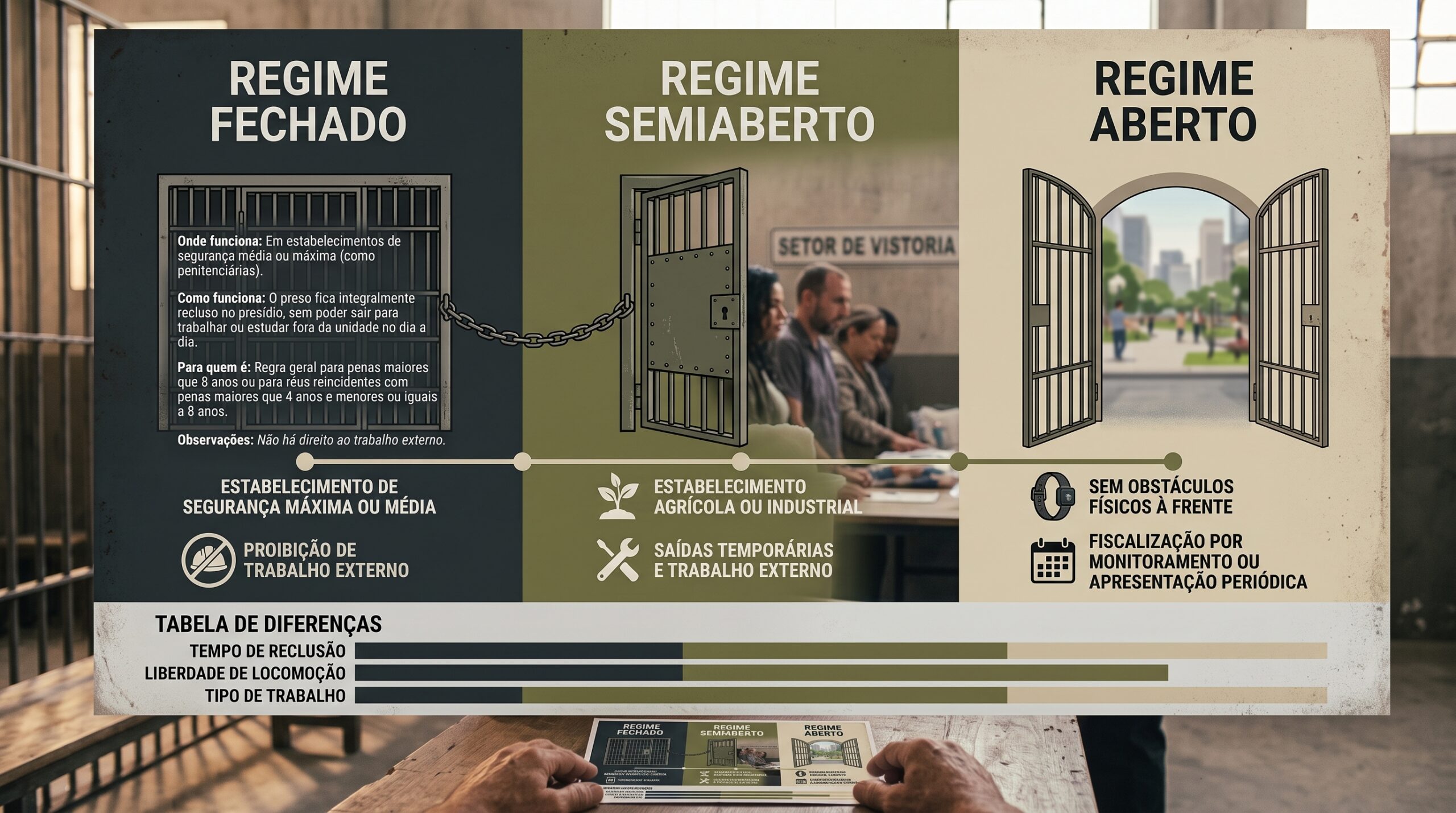 Regime Fechado, Semiaberto e Aberto: Entenda as Diferenças